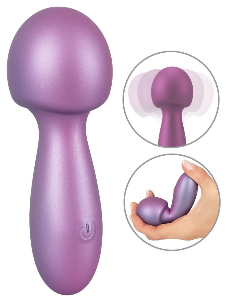 Massagestav "Flexible Mini Wand" i metallisk glansfuldt look