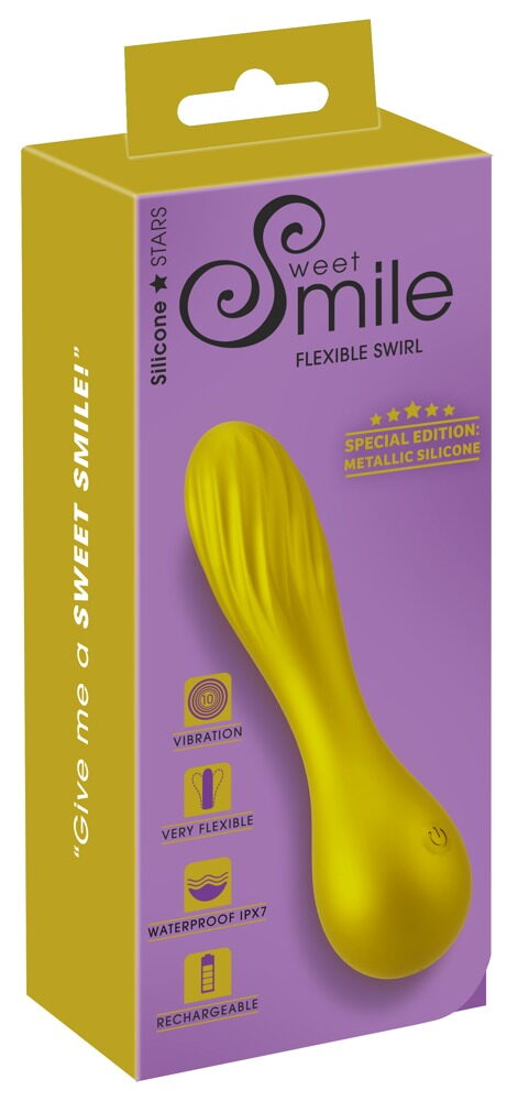 Vibrator "Flexible Swirl" i metallisk-glinsende look