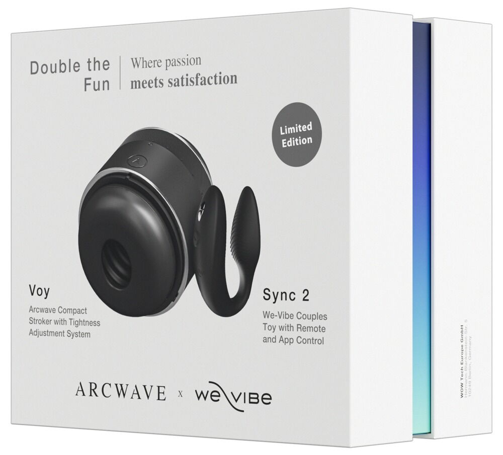 Legetøjssæt "Double the Fun" med Arcwave Masturbator Voy & par-vibrator We-Vibe Sync 2