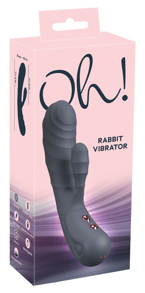 Rabbitvibrator "Oh!" med stimuleringsriller