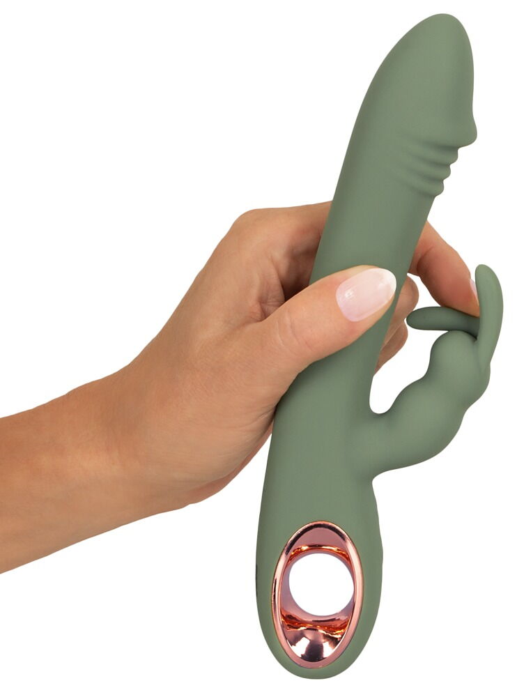 Rabbitvibrator "Slim Rabbit Olive" med 2 motorer