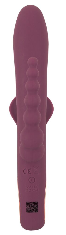 Rabbitvibrator "Slim Triple Plum" med anal stimulator