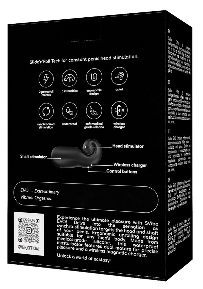 Masturbator "EVO" med Slide'n'Roll-teknik