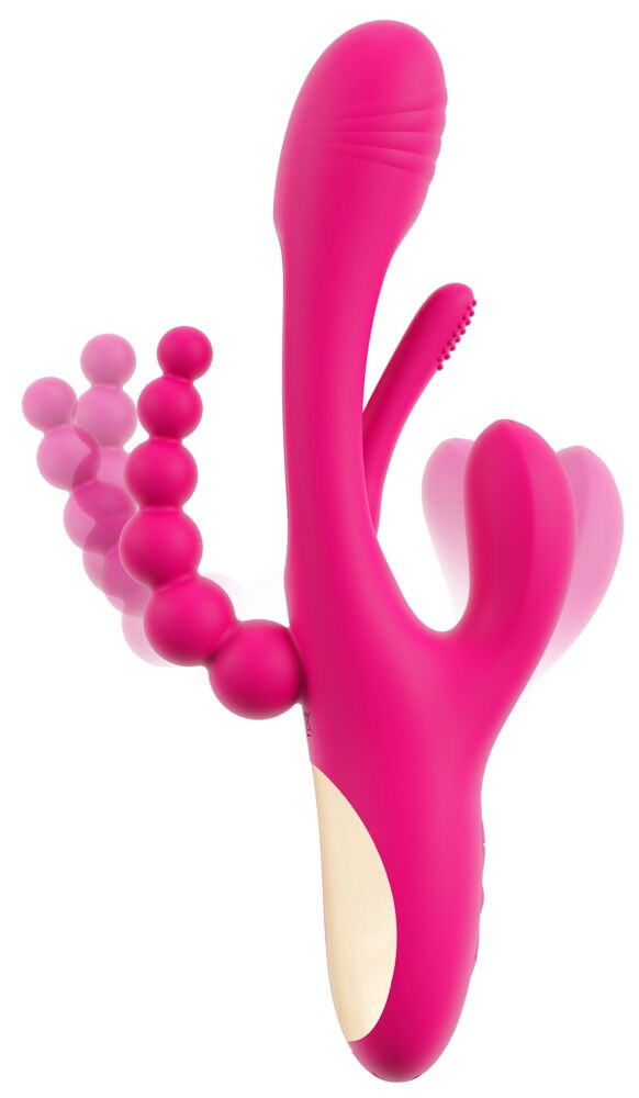 Rabbitvibrator "Triple Vibe With Flicking Tongue“ med anal stimulator